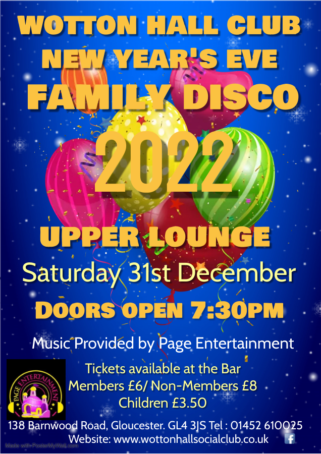 New Years Eve Family Disco 2022 Made with PosterMyWall