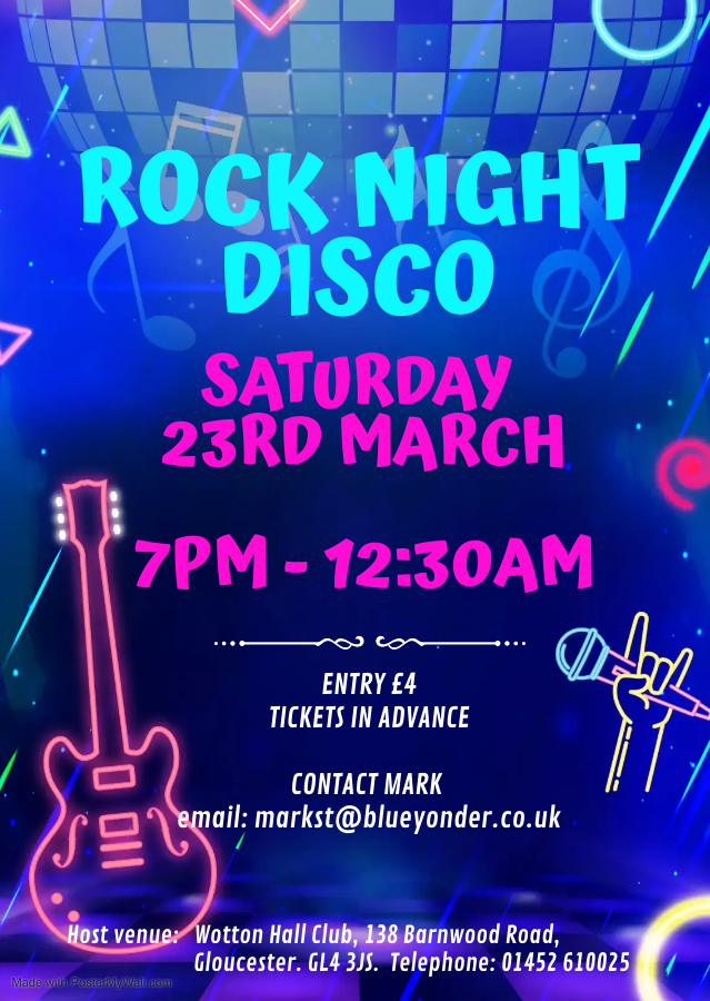 Rock Night Disco 23rd March 2024